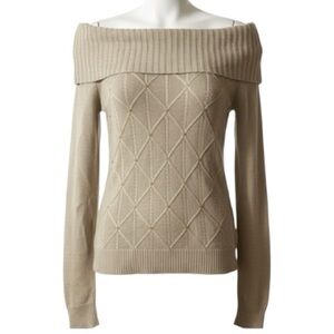 New York & Company Sweater, Cable Knit, Cowl neck, Embellished, Sz XS​, NWOT